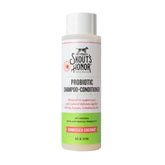 Skout's Honor probiotic dog shampoo bottle pour for gentle cleansing during baths