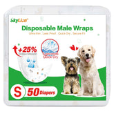SkyLion dog diapers small with wrap-on design for secure fit and leak protection.