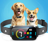 SLAYKAM Ultrasonic Bark Collar front view for calm, non-contact barking control.