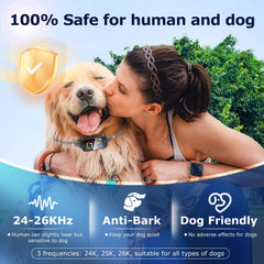 SLAYKAM upgrade bark collar digital-led-display shows mode and life data for easy training