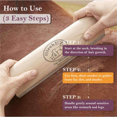 SleekEZ curry comb design highlighting efficient grooming and deshedding.