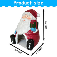 SLOCME Santa Claus decoration Christmas scene fosters festive aquarium ambience for viewers.