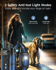 SLOPEHILL collar flash light mode helps locate your dog at night.
