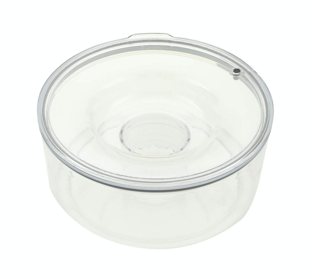 Slopper Stopper dripless water bowl shows its large-dog design with 1 gallon capacity
