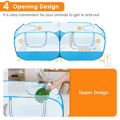 SlowTon breathable transparent mesh wall for safe viewing and airflow.