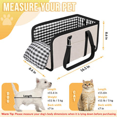SlowTon console dog seat with headrest straps provides sliding prevention for safer car rides.
