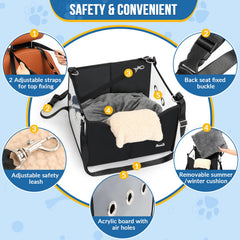 SlowTon seat belts and internal leash keep pets secure during trips.