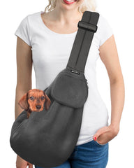 SlowTon dog carrier sling adjustable strap for comfortable daily walks.