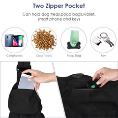 SlowTon dog carrier sling drawstring opening for quick access and pet security.