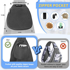 SlowTon dog carrier sling safety features stabilize pets during outings.