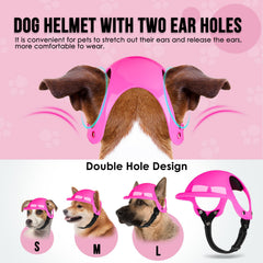 SlowTon dog helmet ear-holes design ensures comfortable fit for active dogs.