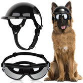 SlowTon dog helmet with UV protection shields eyes during sunny rides