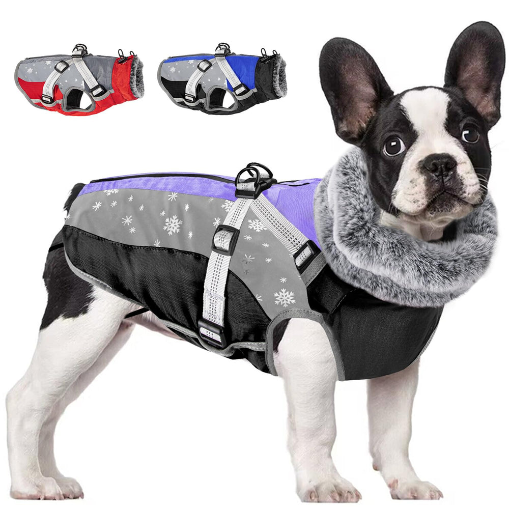 SlowTon dog jacket waterproof outer keeps your dog dry on rainy walks.