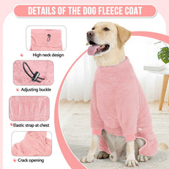 SlowTon dog pajamas soft fleece inside view for cozy indoor lounging.