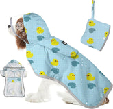 SlowTon dog raincoat with clear hood keeps sight while staying dry.