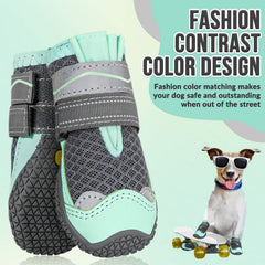 SlowTon dog shoes close-up reveals breathable mesh layers for comfort.