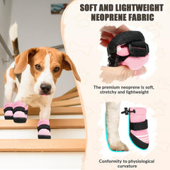 SlowTon dog shoes non-slip sole closeup showing secure traction on slippery floors