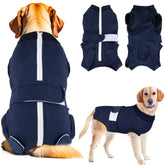 SlowTon dog recovery suit back zipper for easy dressing after surgery.