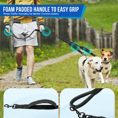 SlowTon Double Leash 360° swivel clasp prevents tangling for smooth walks.