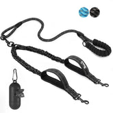 SlowTon Double Leash main rope with padded handles for comfortable two-dog control.
