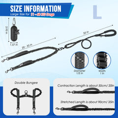 SlowTon 360-degree swivel prevents tangling during two-dog walks.