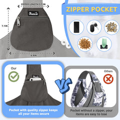 SlowTon carrier front pocket for treats, keys, or wallet.