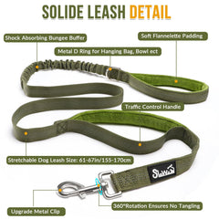 SlowTon No Pull Harness soft padding in green reduces chafe during long walks.