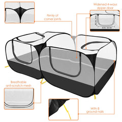 SlowTon small-animals-playpen breathable mesh walls promote airflow in any setting.