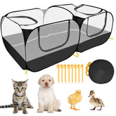 SlowTon small-animals-playpen folded compact for travel and storage.