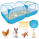 SlowTon small animals playpen setup with easy pop-up design for travel and yard use.