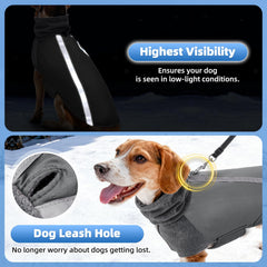 SlowTon winter dog coat cotton insulation provides cozy warmth outdoors