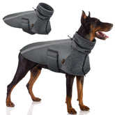 SlowTon winter dog coat scarf rolled-down shows extra neck coverage for versatility