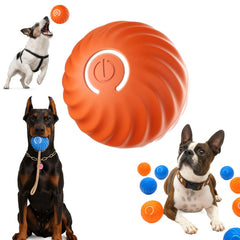 Smart Jumping Ball for Dogs orange play-scene demonstrates engaging exercise and interactive fun.