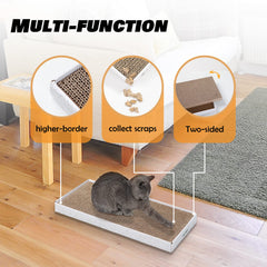 SMARTBEAN Cardboard Scratcher Pad reversible design emphasizes double life