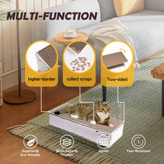 Smartbean cat scratcher pad reverse side with new surface for fresh scratching