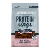 SmartBones Protein Rings real salmon close-up highlighting protein-rich dog treat
