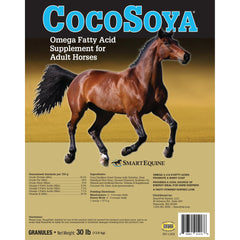 SmartEquine CocoSoya granular scoop for easy daily dosing and coat support.