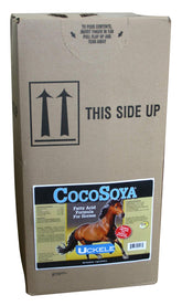 SmartEquine CocoSoya oil bottle pour supports coat shine and skin health.