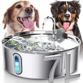Smartoo dog water fountain front view highlights 7L hydration for large dogs