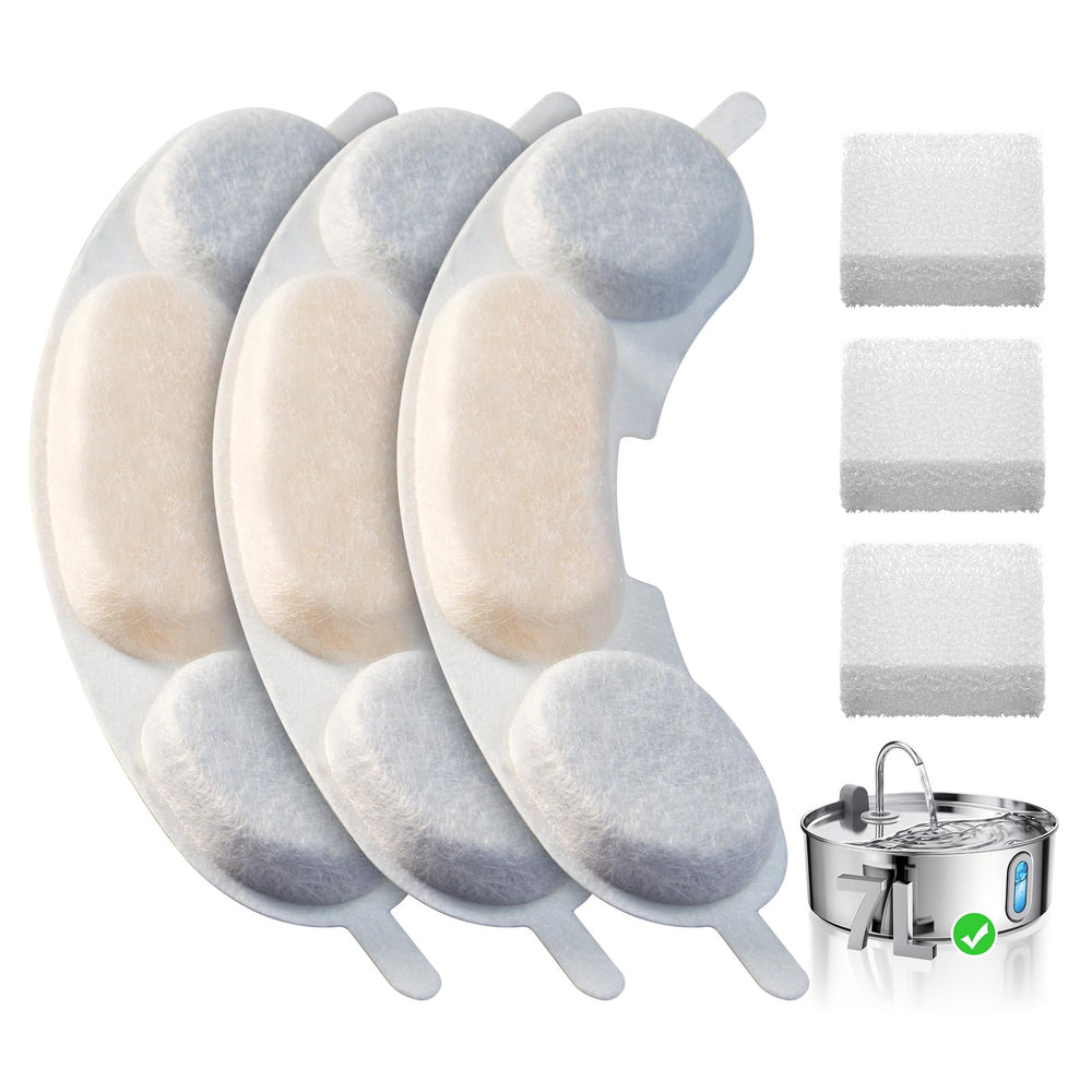 Smartoo: pack de tres filtros para fuente para perros de 7L, listo para usar.