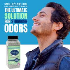 SMELLEZE granules absorbing odors in action for odor control
