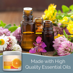 Smells Begone bathroom odor elimination jar emphasizing a fresh scent in restrooms.