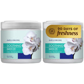 SMELLS BEGONE odor absorber gel jar closeup demonstrates compact design for room-wide odor control.