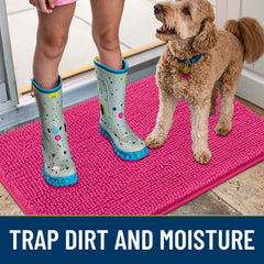 Alfombra Smiry absorbente para perros, captura suciedad y humedad en la entrada.