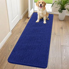 Smiry dog door mat absorbs moisture with plush chenille to handle muddy paws