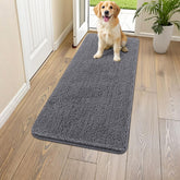 Smiry dog door mat absorbent mud-trap closeup keeps floors drier.