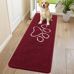 Smiry dog door mat chenille soft-touch showcases plush comfort for feet and paws