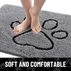 Smiry dog door mat easy-clean-care allows quick machine washing and quick drying.