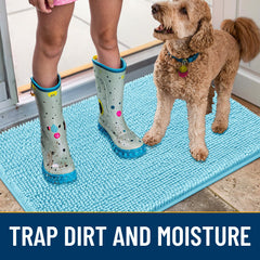 Smiry low-profile door mat fits under doors traps dirt