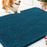 Smiry dog door mat muddy-paws front view showing moisture-absorption texture